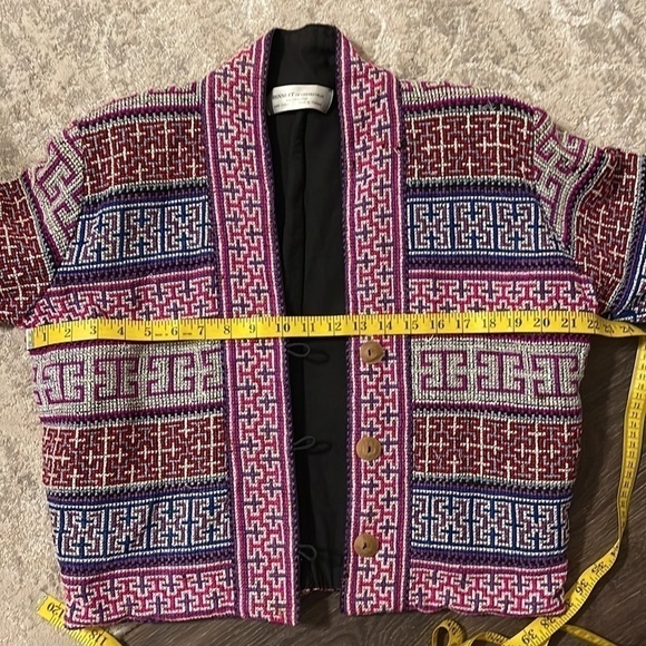 BENNETT of Centreville Embroidered Cotton Jacket Fits Like Medium Boho - Picture 4 of 14